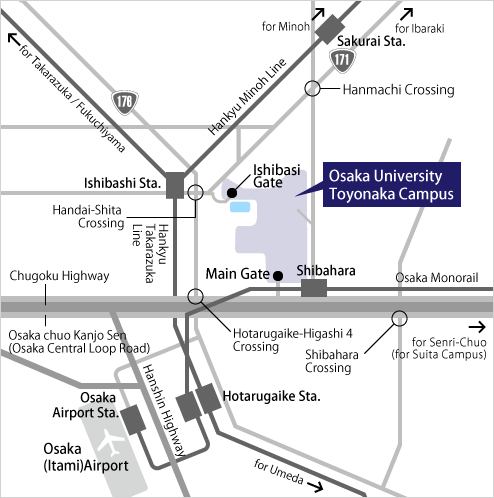Toyonaka Campus Access 